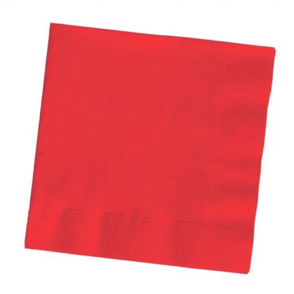 Red Disposable Dinner Napkins