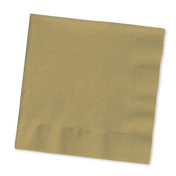 Gold Disposable Dinner Napkins